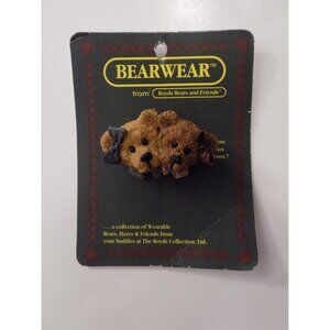 Boyds Bears Bearwear Brooch Lapel Pin 95 The Sisters Bows Vintage - 2634